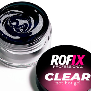Гель Rofix  для наращивания ногтей Not Hot Clear, 20гр
